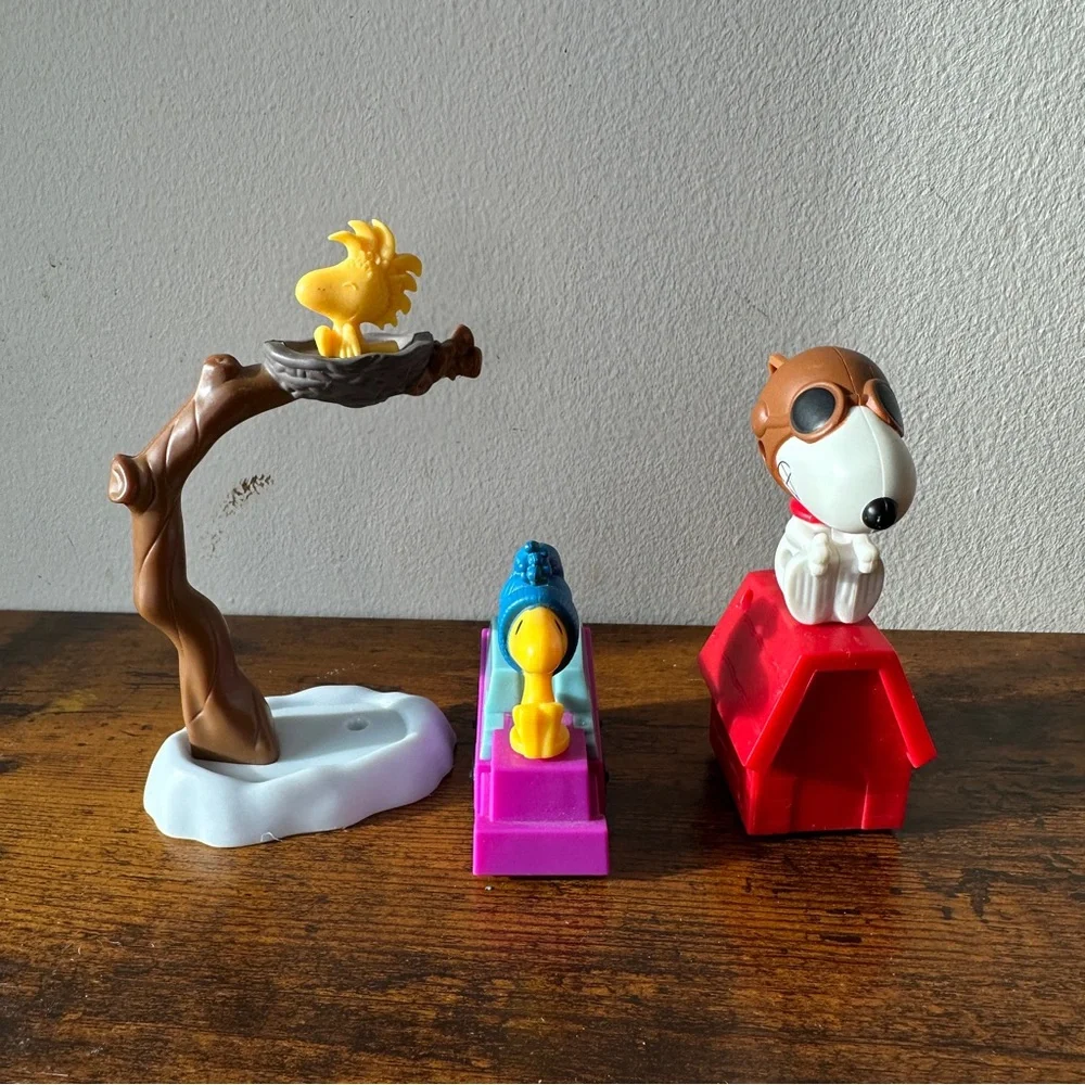 2015 McDonald's Peanuts Movie Happy Meal Toy Lot Set of 9 Snoopy & Charlie Brown